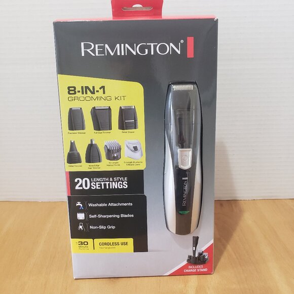 Remington 8-in1Grooming Kit 20 Settings Rechargeable w/Charging Stand New in Box - Picture 1 of 10